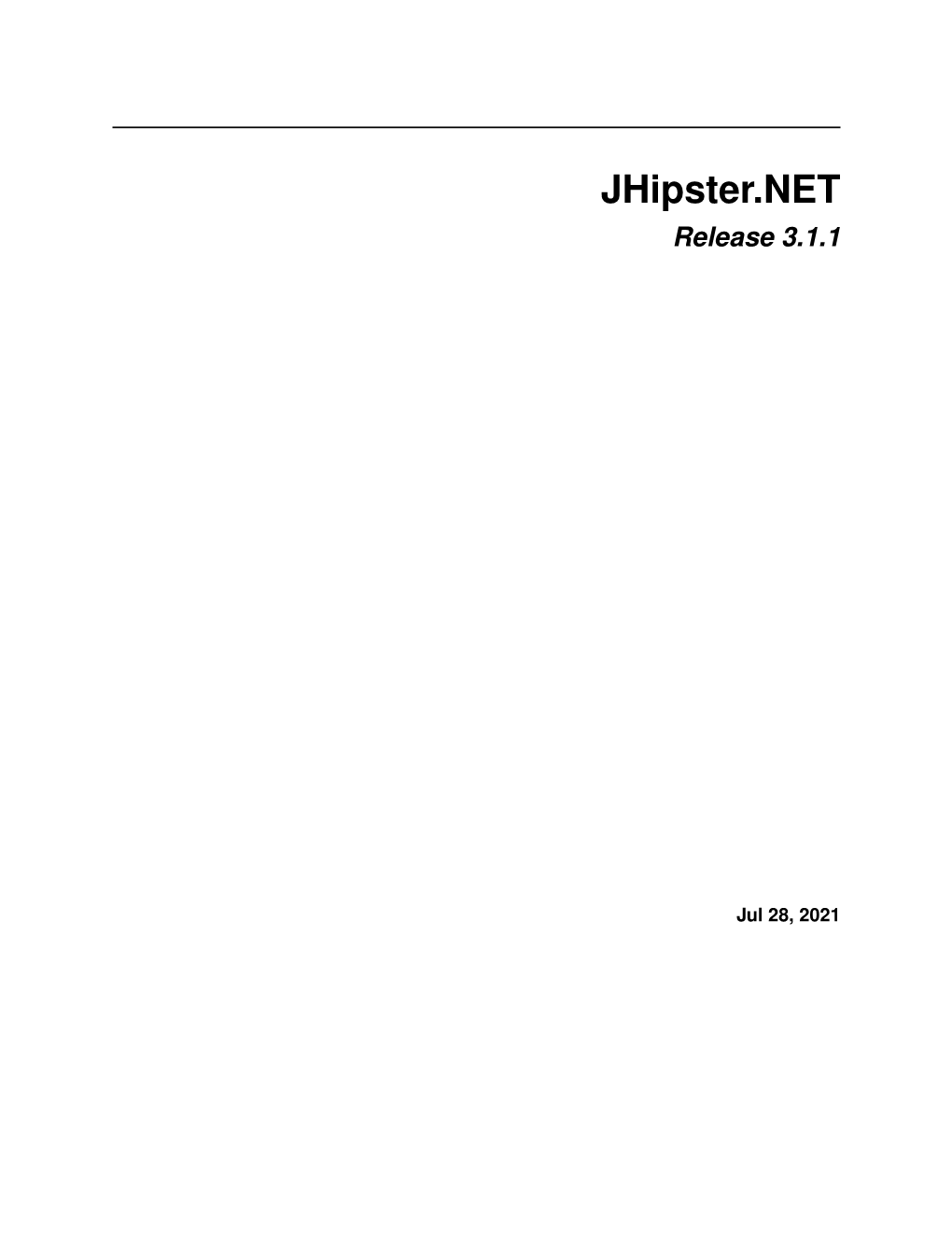 Jhipster.NET Documentation!