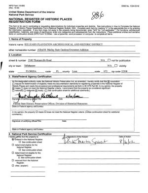 NATIONAL REGISTER of HISTORIC PLACES REGISTRATION FORM City Or Town Tallahassee State ___FLORIDA