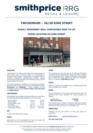 Twickenham – 26/30 King Street