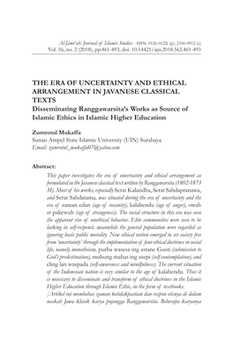 The Era of Uncertainty and Ethical Arrangement In