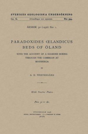 Paradoxides Œlandicus Beds of Öland, with the Account of a Diamond