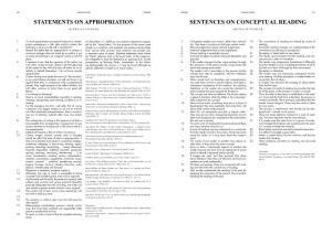 Statements on Appropriation Sentences on Conceptual Reading