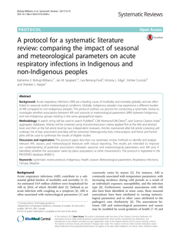 A Protocol for a Systematic Literature Review: Comparing the Impact Of