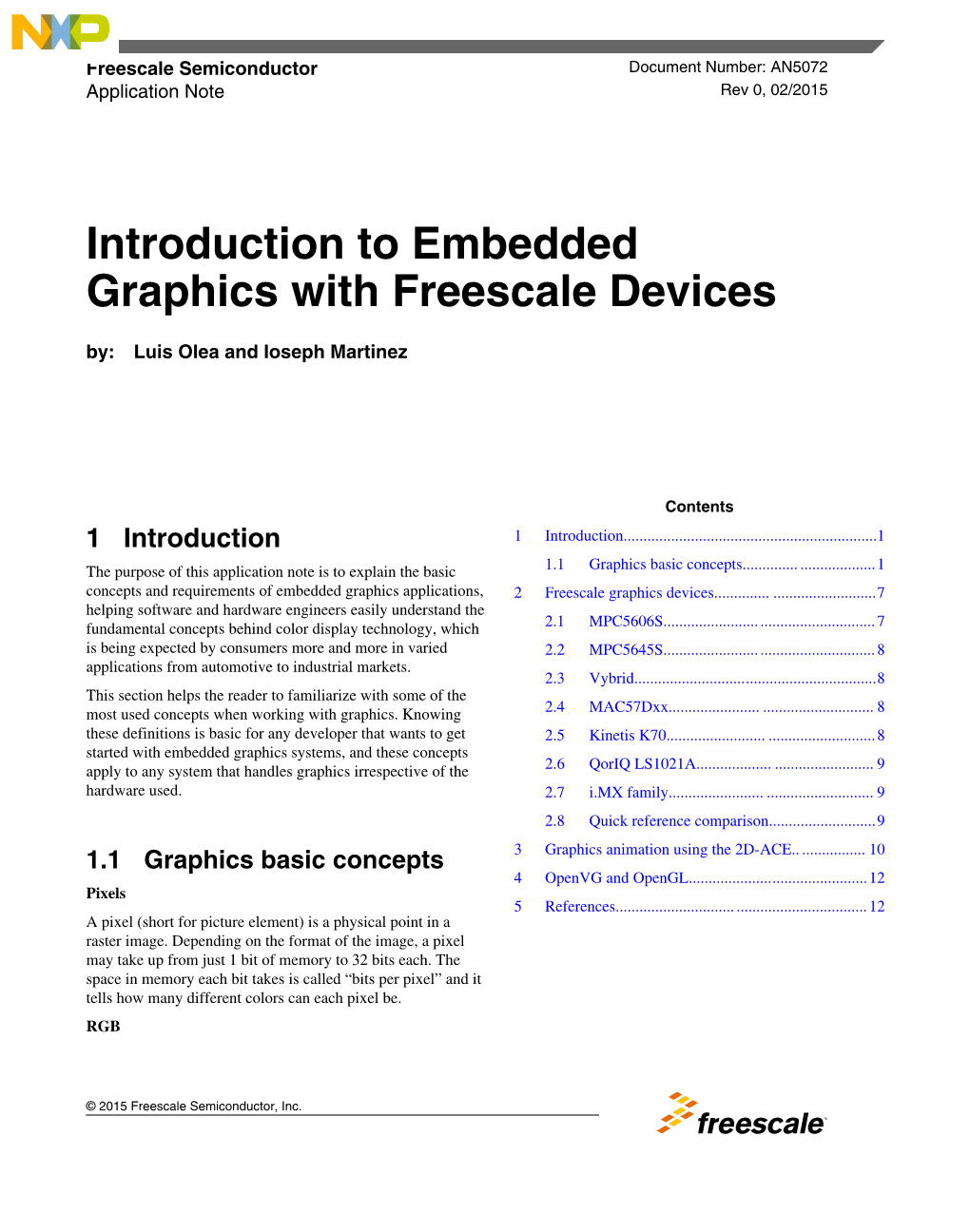 AN5072: Introduction to Embedded Graphics – Application Note