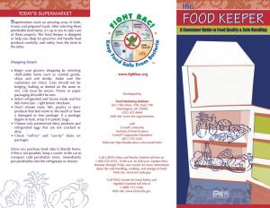The Food Keeper: a Consumer Guide to Food Quality & Safe Handling