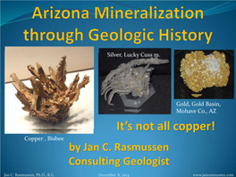 Minerals in Arizona Through Geologic History