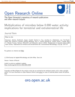 Open Research Online Oro.Open.Ac.Uk