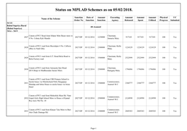 Status on MPLAD Schemes As on 05/02/2018