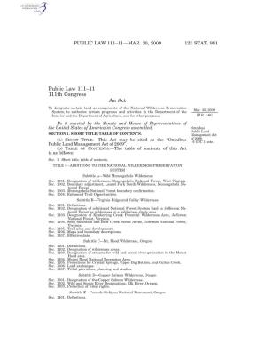 Public Law 111-11