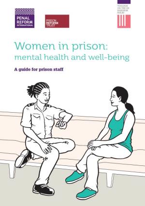 Women in Prison: Mental Health and Well-Being