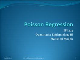Poisson Regression