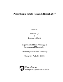 Pennsylvania Potato Research Report, 2017 PDF Document, 662.1 KB