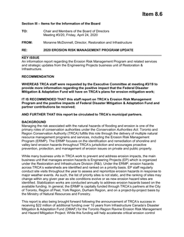 Erosion Risk Management Program