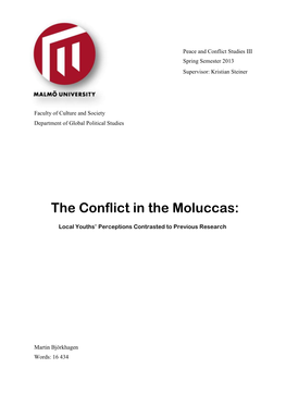 The Conflict in the Moluccas