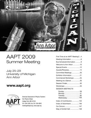 Ann Arbor AAPT 2009
