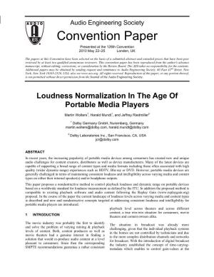 Audio Engineering Society Convention Paper