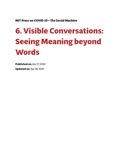 6. Visible Conversations: Seeing Meaning Beyond Words