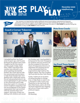To Read the Tom Coughlin Jay Fund December 2020 Newsletter