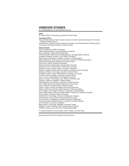 HOMICIDE STUDIES an Interdisciplinary & International Journal