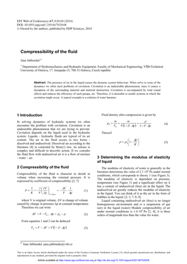 Compressibility of the Fluid