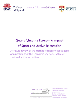 Quantifying the Economic Impact of Sport and Active Recreation