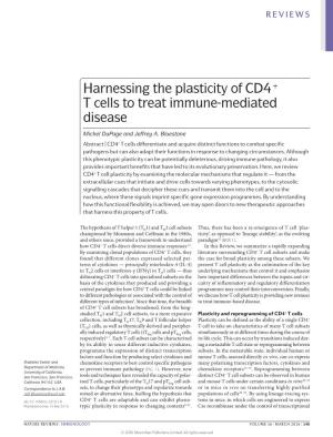 Harnessing the Plasticity of CD4+ T Cells to Treat Immune-Mediated Disease
