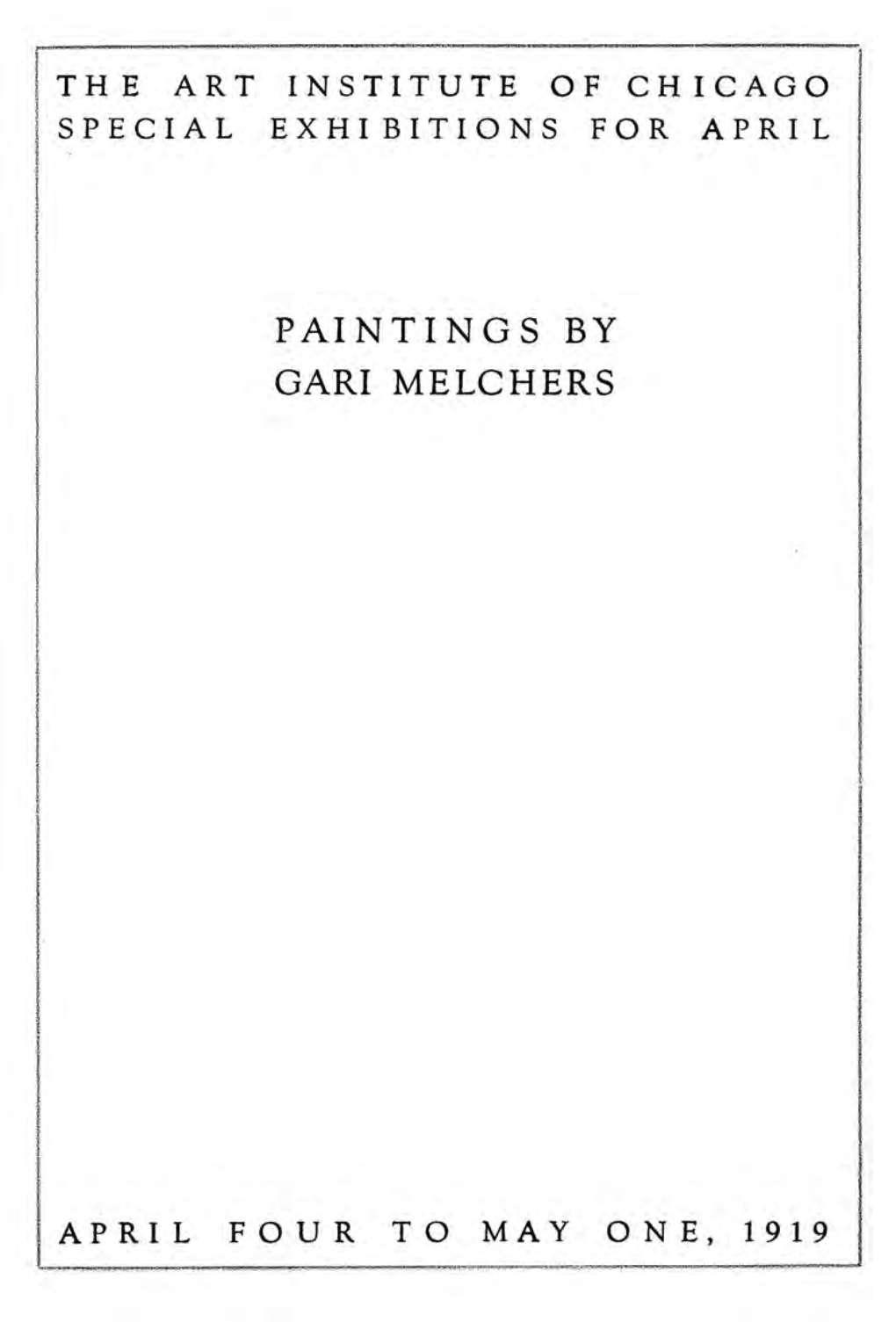 Paintings by Gari Melchers