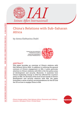 China's Relations with Sub-Saharan Africa