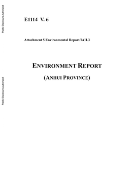 E1114 V. 6 Attachment 5 Environmental Report/IAIL3