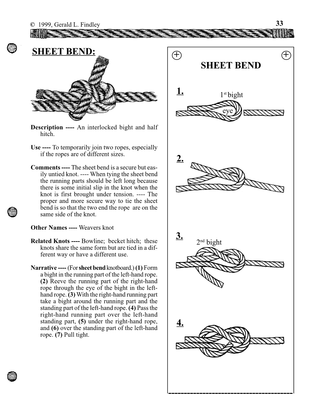 Sheet Bend: + + Sheet Bend