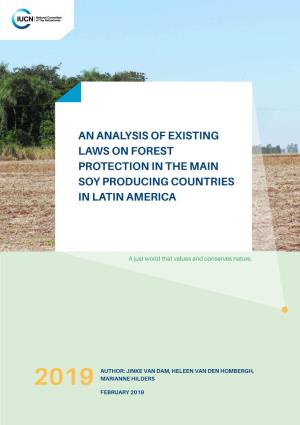 An Analysis of Existing Laws on Forest Protection in the Main Soy Producing Countries in Latin America