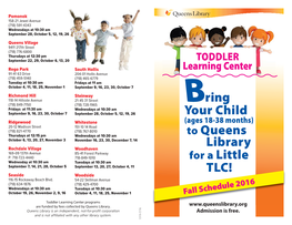 Bring Your Child to Queens Library TLC!