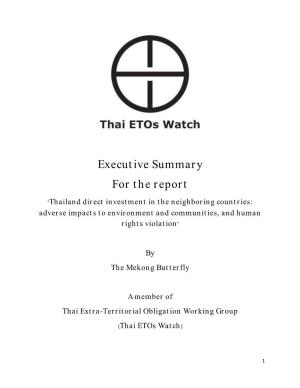 Mekong Butterfly ETO Report Executive Summary