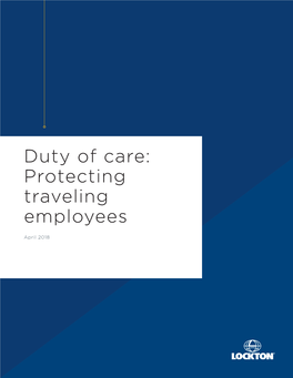 Duty of Care: Protecting Traveling Employees