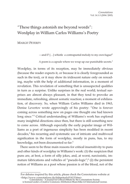 Wordplay in William Carlos Williams's Poetry