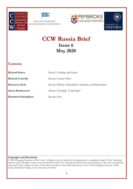 CCW Russia Brief Issue 6 May 2020