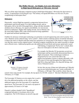 Alternative to High-Speed Helicopters Or Tilt-Rotor Aircraft