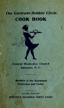 The Gertrude Bobbitt Circle Cook Book : Recipes of the Southland