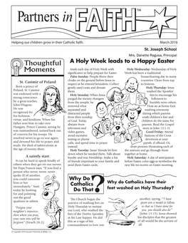 A Holy Week Leads to a Happy Easter