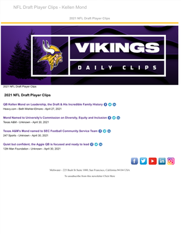 Share Newsletters NFL Draft Player Clips