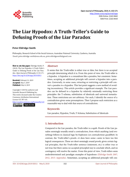 A Truth-Teller's Guide to Defusing Proofs of the Liar Paradox