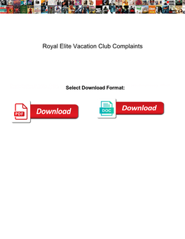 Royal Elite Vacation Club Complaints