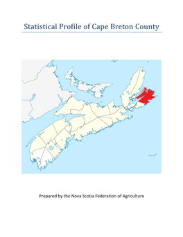 Statistical Profile of Cape Breton County