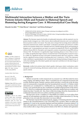 Multimodal Interaction Between a Mother and Her Twin Preterm Infants