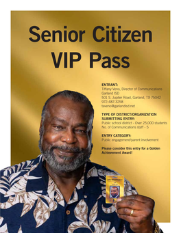 Senior Citizen VIP Pass