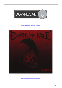 Escape the Fate This War Is Ours Album Zip