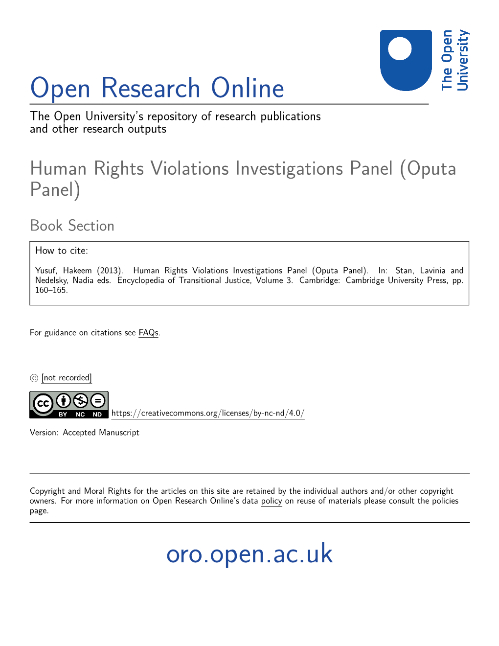 Open Research Online Oro.Open.Ac.Uk