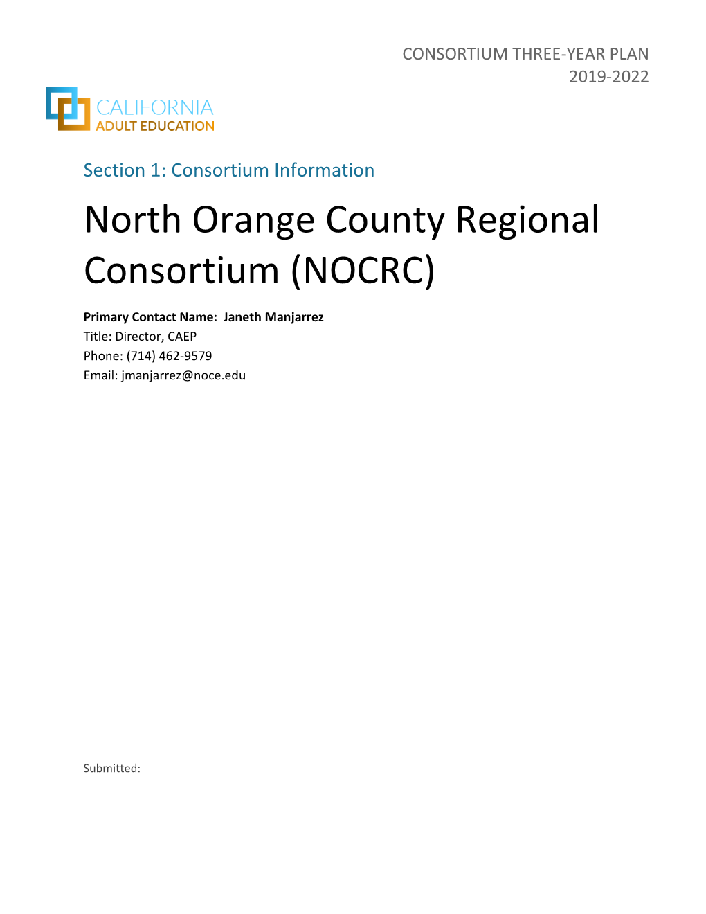 North Orange County Regional Consortium (NOCRC)