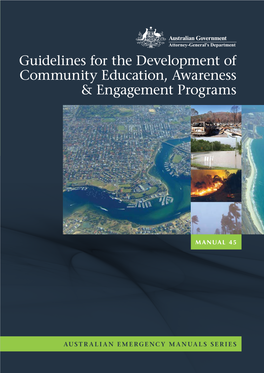 Guidelines for the Development of Community Education, Awareness & Engagement Programs