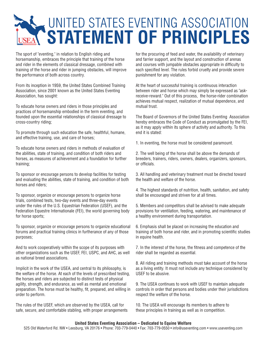 Statement of Principles